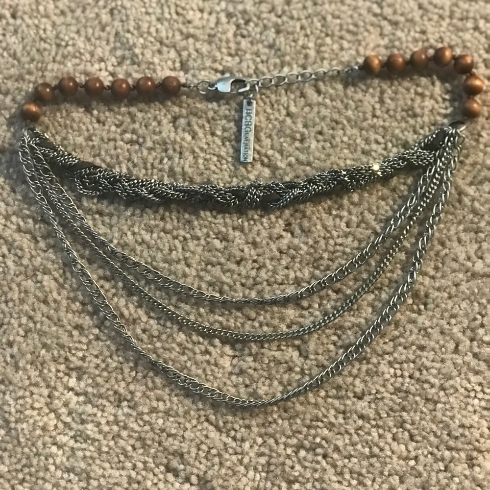 BCBGeneration Wooden Beaded Necklace